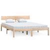 vidaXL Bed Frame without Mattress Solid Wood 140x200 cm