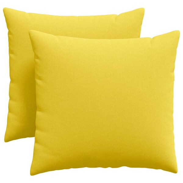 vidaXL Sofa Pillows 2 pcs Light Yellow 45 x 45 cm Fabric
