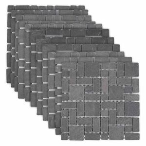 vidaXL Mosaic Tiles Grey 30 x 30 cm Marble