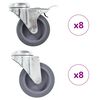 vidaXL 16 pcs Bolt Hole Swivel Casters 75 mm