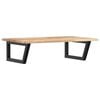 vidaXL Basin Shelf Wall Mounted Steel and Solid Wood Acacia