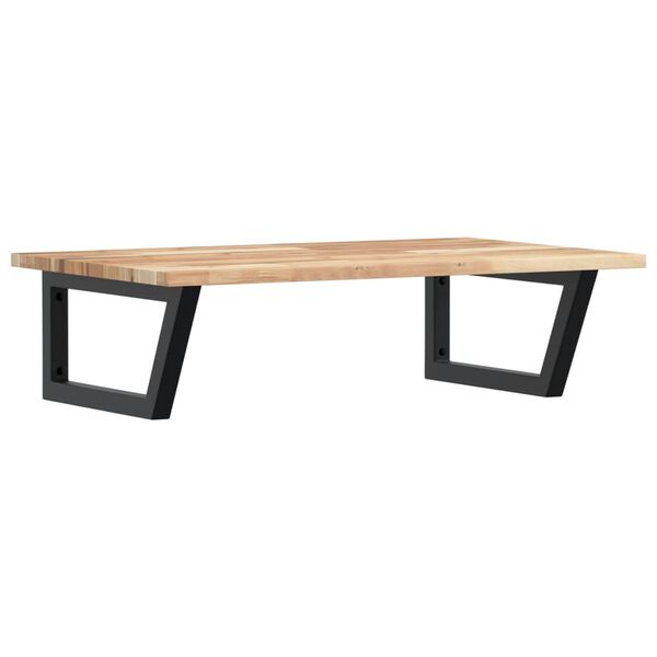 vidaXL Basin Shelf Wall Mounted Steel and Solid Wood Acacia