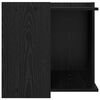vidaXL Cat Litter Box Enclosure Black oak 53 x 53 x 51 cm