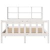 vidaXL Bookcase Bed without Mattress White 120x200 cm Solid Wood Pine