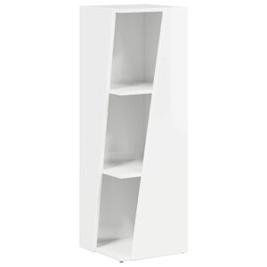 vidaXL Side Shelf 33 x 32 x 100.5 cm Engineered Wood High Gloss White