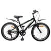 vidaXL Kids Bike 24'' 6-Speed for 8-12 Years Old Black