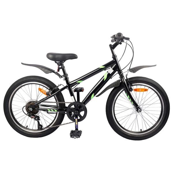 vidaXL Kids Bike 24'' 6-Speed for 8-12 Years Old Black