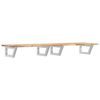 vidaXL Basin Shelf Wall Mounted Steel and Solid Wood Acacia