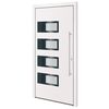 vidaXL Front Door White 110x210 cm Aluminium and PVC