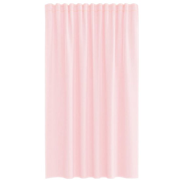 vidaXL Voile Curtains with Rod Pockets 2 pcs Light Pink