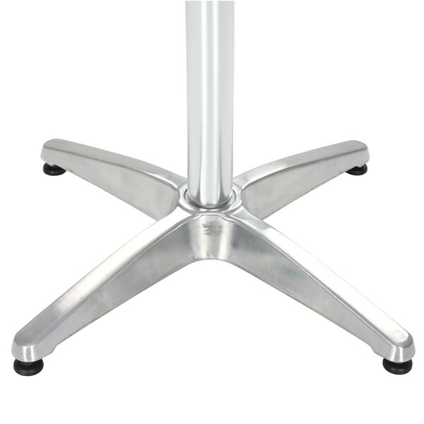 vidaXL Garden Table Silver 80x70 cm Aluminium