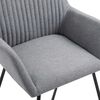 vidaXL Dining Chairs 2 pcs Light Grey Fabric