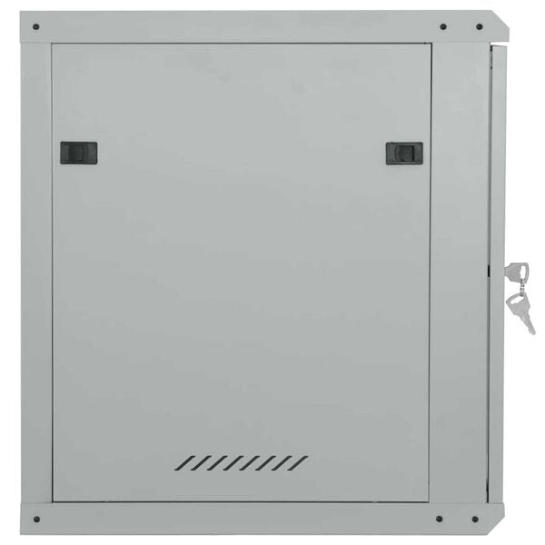 vidaXL Network Cabinet with Storage Grey 60 x 45 x 65 cm Steel