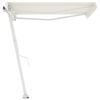 vidaXL Freestanding Manual Retractable Awning 350x250 cm Cream