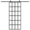 vidaXL Sliding Door with Hardware Set 90x205 cm ESG Glass&Aluminium