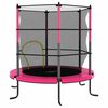 vidaXL Trampoline with Safety Net Round 140x160 cm Pink