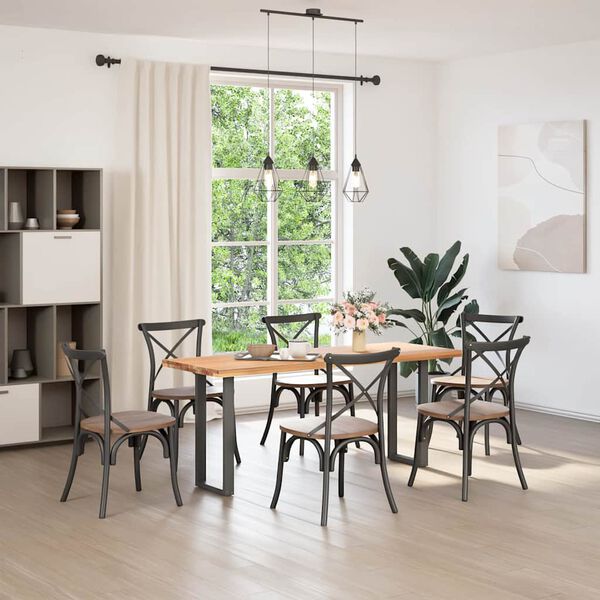 vidaXL Console Table Legs U-Shaped 2 pcs Anthracite 38x(72-73) cm Steel