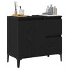 vidaXL Bathroom Cabinet Black Oak 65 x 33 x 60 cm Engineered Wood