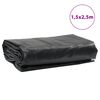 vidaXL Tarpaulin Black 1.5x2.5 m 650 g/m&sup2;