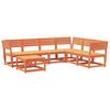 vidaXL 7 Piece Garden Lounge Set Wax Brown Solid Wood Pine