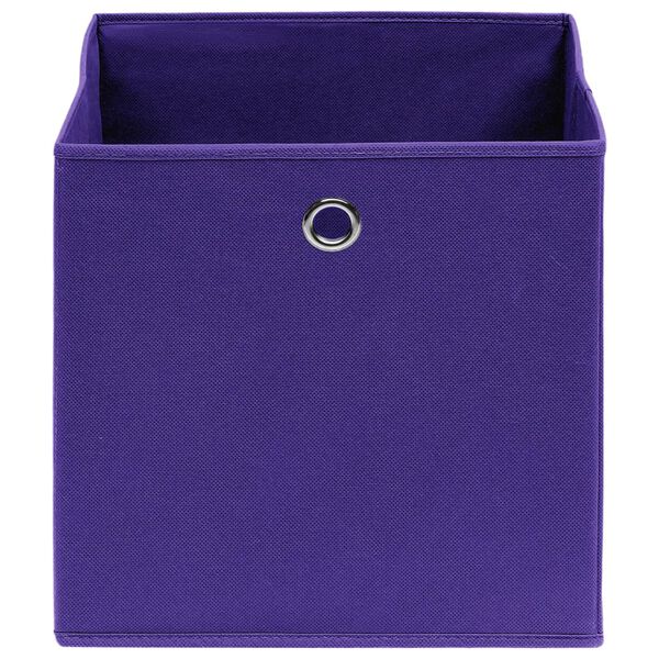vidaXL Storage Boxes 4 pcs Non-woven Fabric 28x28x28 cm Purple