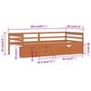 vidaXL Bed Frame with Storage without Mattress Honey Brown 90x200 cm
