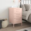 vidaXL Bedside Cabinet Pink 36x39x68 cm Steel