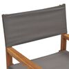 vidaXL Folding Director's Chairs 2 pcs Grey Solid Wood Teak