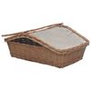 vidaXL Firewood Basket with Handle 61.5x46.5x58 cm Brown Willow
