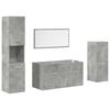 vidaXL 4 Piece Bathroom Furniture Set Concrete Grey Engineered Wood
