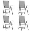 vidaXL 5 Piece Garden Dining Set Anthracite Steel