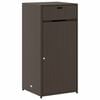vidaXL Garden Storage Cabinet Brown 55x55x111 cm Poly Rattan