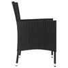 vidaXL Garden Chairs with Cushions 4 pcs Black Poly Rattan (UK/IE/FI/NO only)