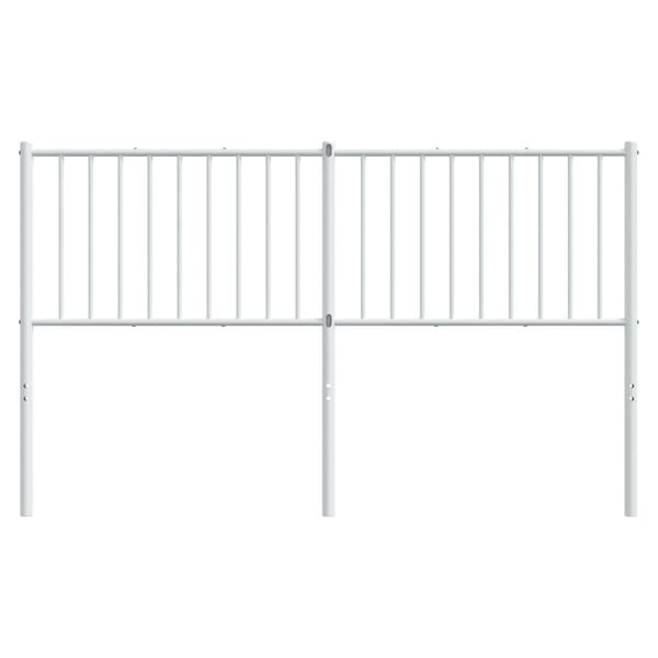 vidaXL Metal Headboard White 160 cm