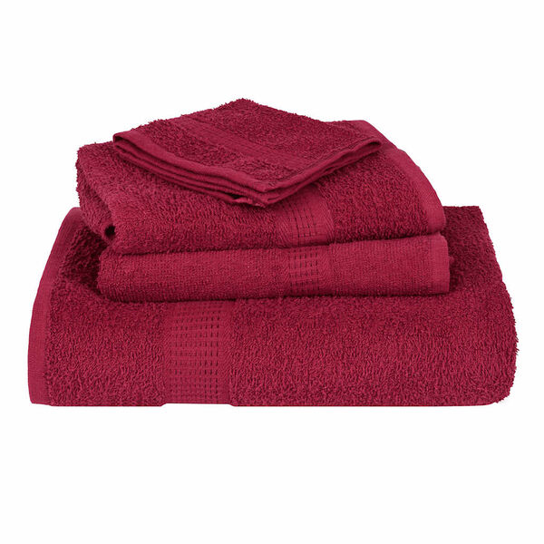 vidaXL Hand Towels "FROGN" 10 pcs Bordeaux 50x100 cm 360 gsm