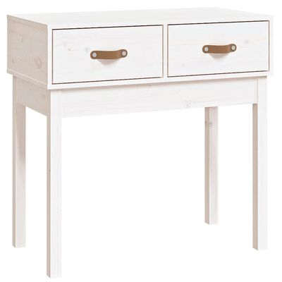 vidaXL Console Table White 76.5x40x75 cm Solid Wood Pine