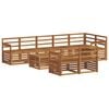 vidaXL Outdoor Sofa Set 9 pcs 8-Seaters Natural Solid Acacia Wood