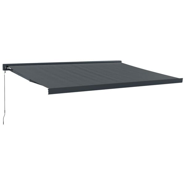 vidaXL Retractable Awning Anthracite 4x3 m Fabric and Aluminium