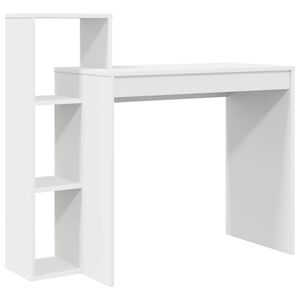 vidaXL Desk White Engineered Wood 100 x 40 x 90 cm