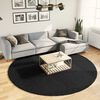 vidaXL Rug OVIEDO Short Pile Black Ø 240 cm