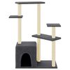 vidaXL Cat Tree with Sisal Scratching Posts Dark Grey 107.5 cm