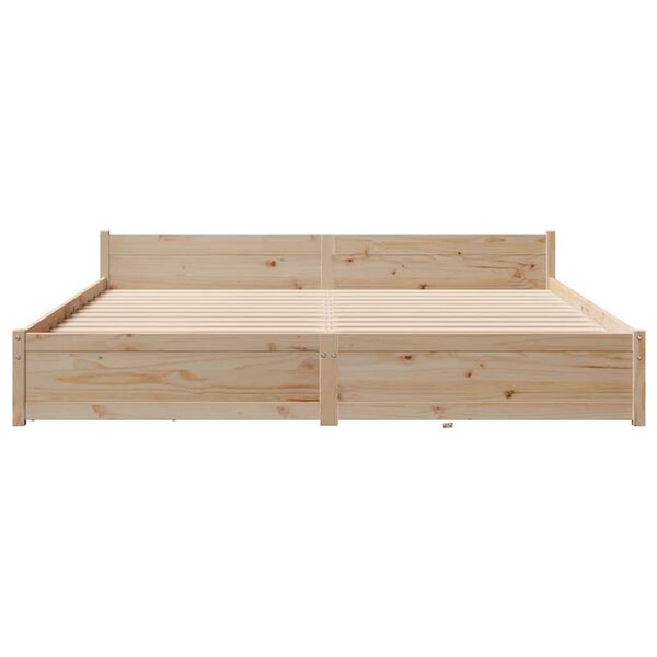 vidaXL Bed Frame without Mattress 200x200 cm Solid Wood Pine
