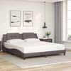 vidaXL Bed Frame without Mattress "Zadar" Grey 180x200 cm Super King Faux Leather