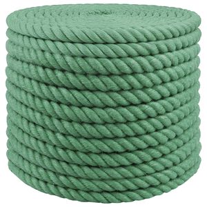 vidaXL Jute Rope 20 mm Green 100% Tossa jute