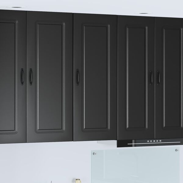 vidaXL Kitchen Cabinet Kalmar Black 40 x 31 x 100 cm Engineered Wood