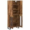 vidaXL Highboard 2 pcs Old Wood 69.5 x 34 x 180 cm