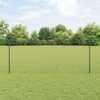 vidaXL Fence with Post Grey 1 x 10 m Steel and PVC