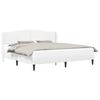 vidaXL Bed Frame with Headboard White 180 x 200 cm Faux Leather