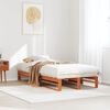 vidaXL Bed Frame without Mattress Wax Brown 90x190 cm Single Solid Wood Pine