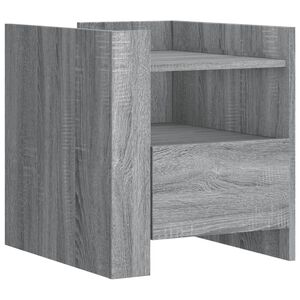 vidaXL Bedside Cabinet Grey Sonoma 45x50x50 cm Engineered Wood